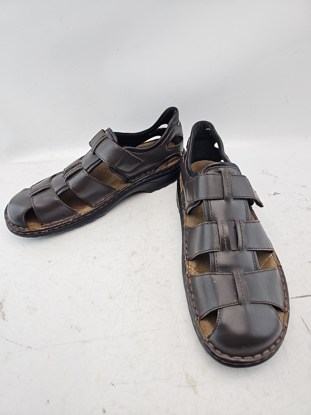 Josef Seibel Men's Brown Leather Sandals